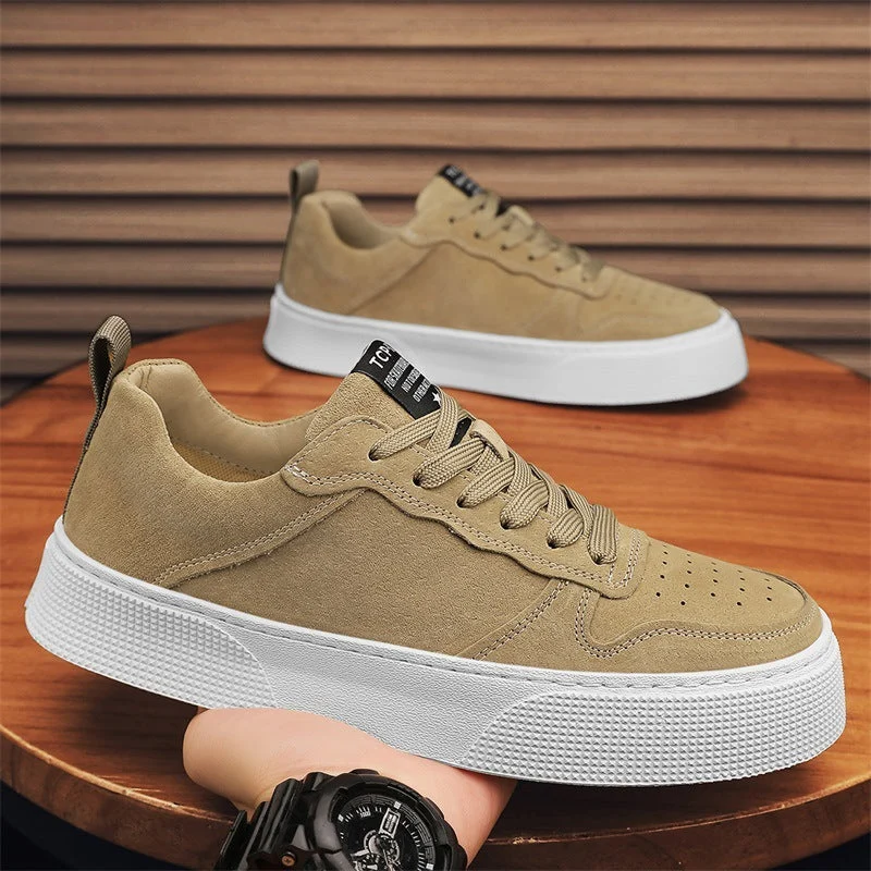 Men's Breathable Platform Sneakers - Low-Top Casual Shoes - Image 5