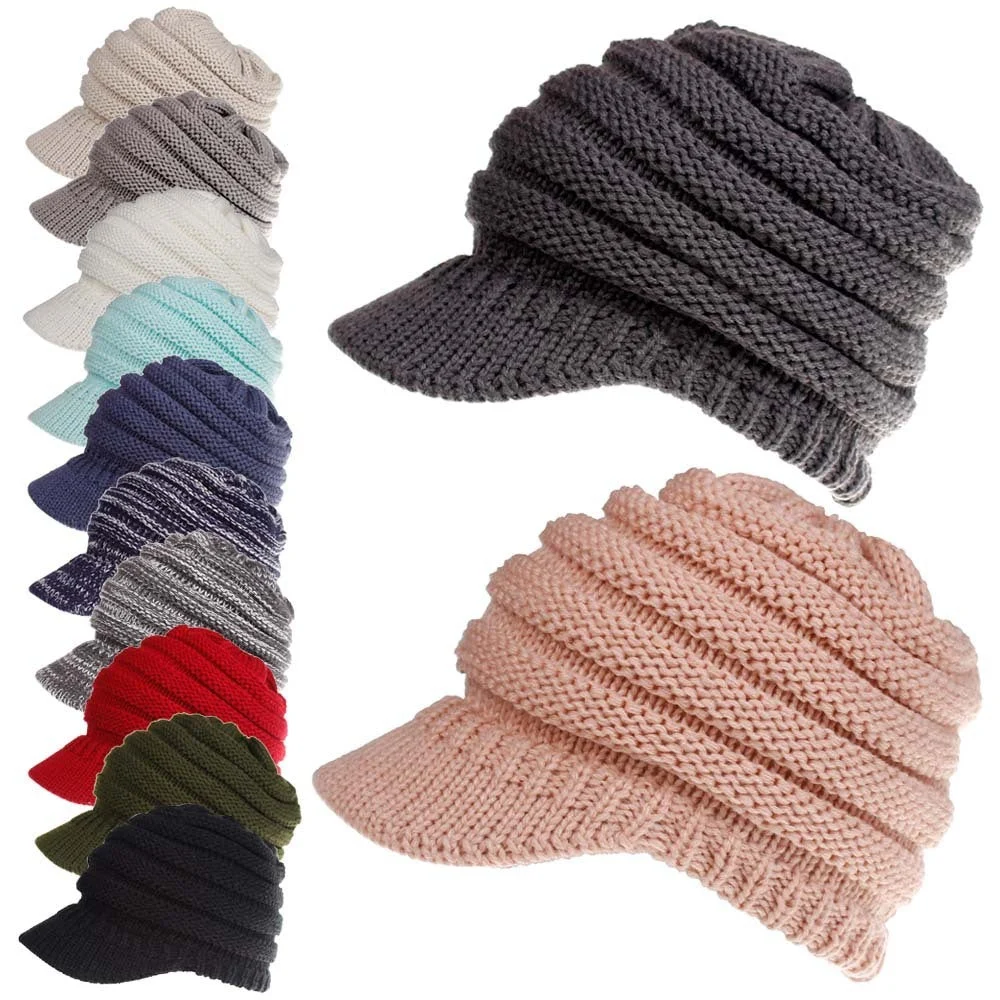 Women's Soft Knit Ponytail Beanie - Image 10