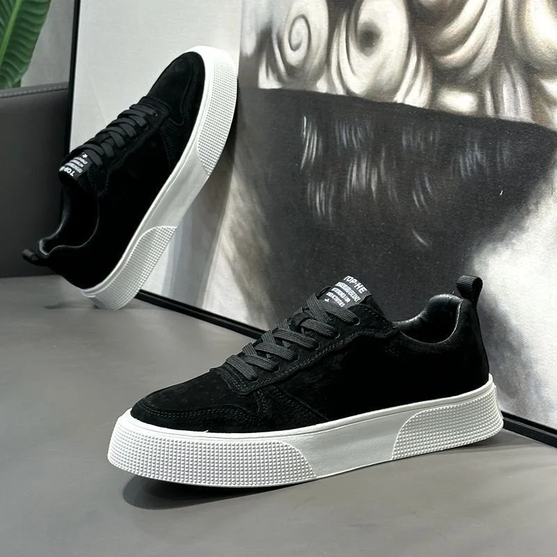 Men's Breathable Platform Sneakers - Low-Top Casual Shoes - Image 7