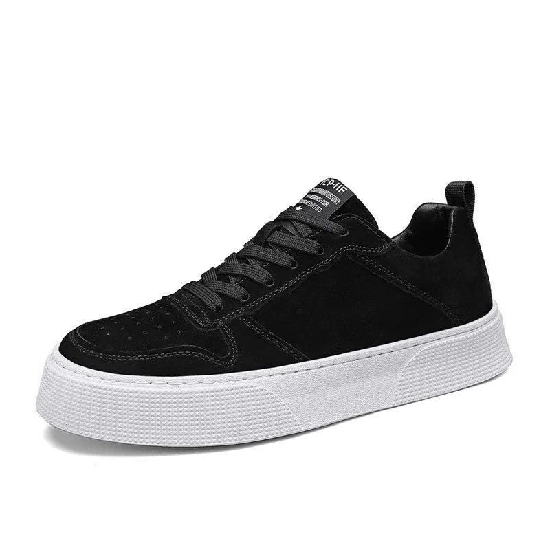 Men's Breathable Platform Sneakers - Low-Top Casual Shoes - Image 8