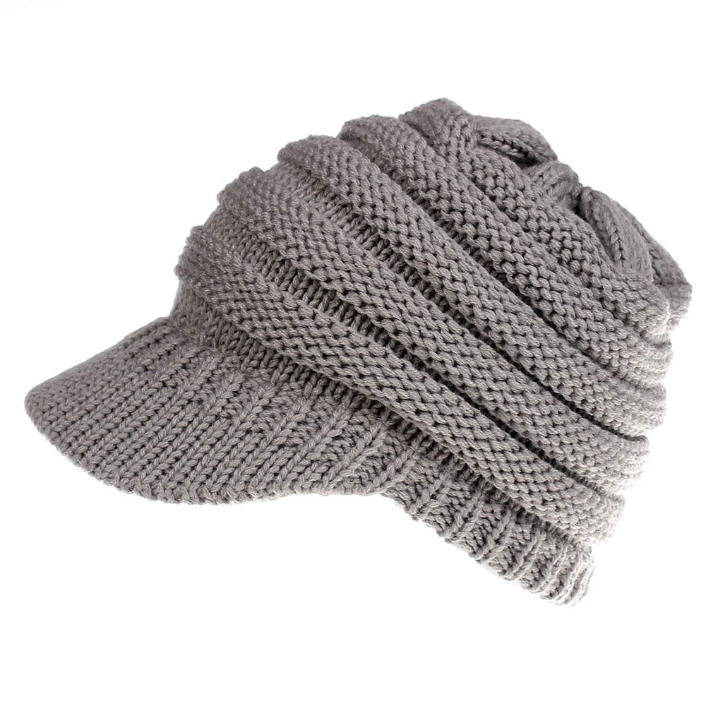 Women's Soft Knit Ponytail Beanie - Image 14