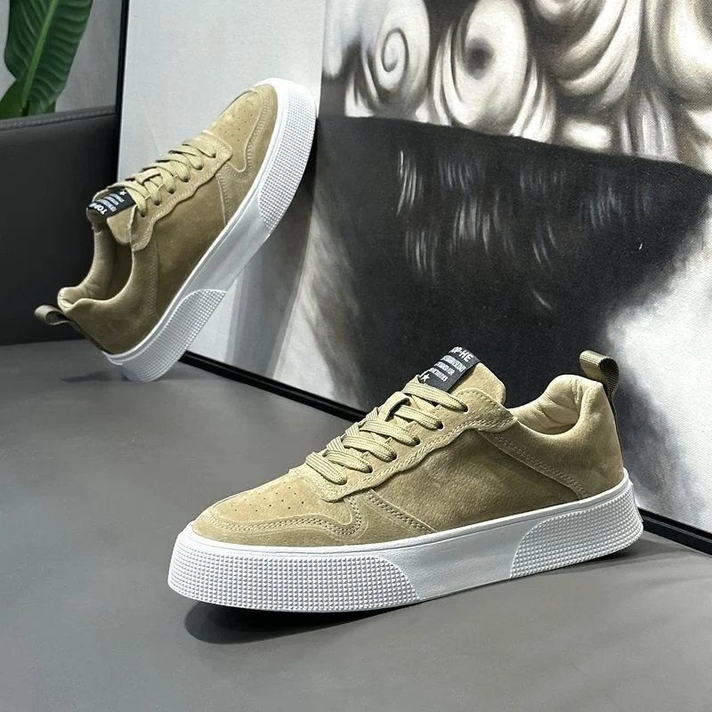 Men's Breathable Platform Sneakers - Low-Top Casual Shoes - Image 3