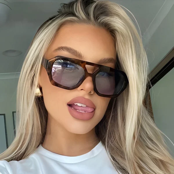 Leopard Print Oversized Sunglasses