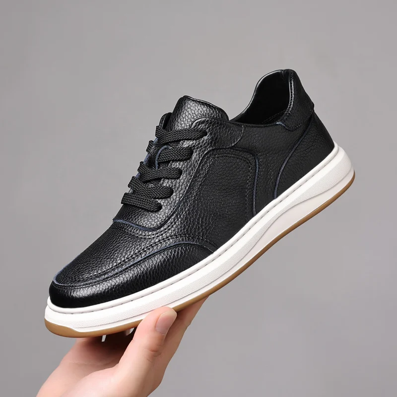 Men's Casual Leather Sneakers - Image 6