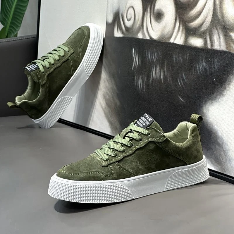 Men's Breathable Platform Sneakers - Low-Top Casual Shoes - Image 6