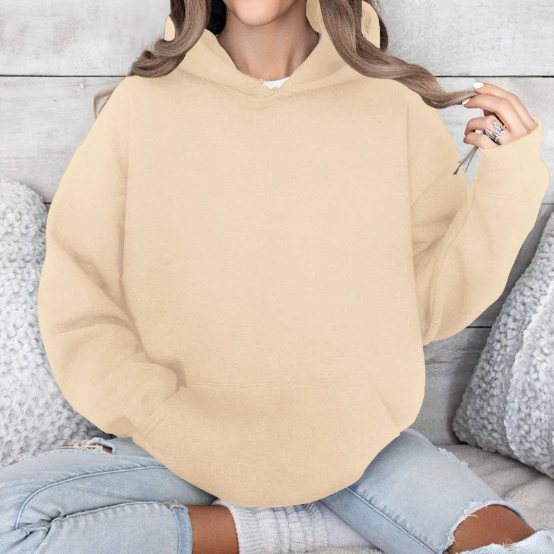 Loose Multi-Color Hooded Sweater - Image 5
